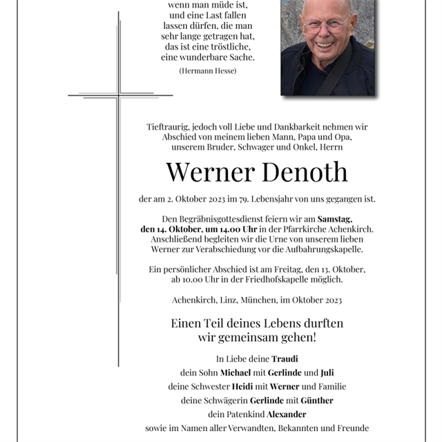 Sterbefall+Denoth+Werner