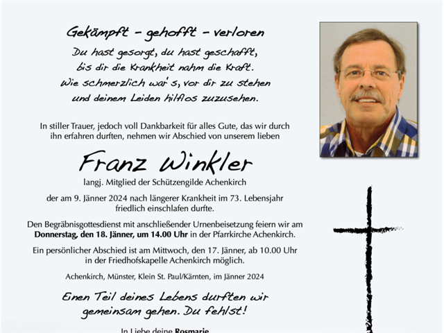 Sterbefall+Winkler+Franz